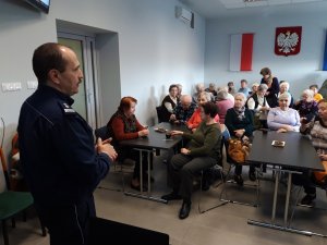 Spotkanie z seniorami w KPP w Kościanie - widok sali