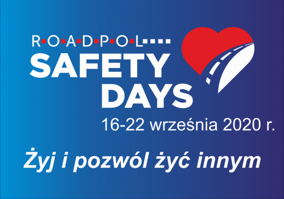 Na zdjęciu, plakacie widać hasło akcji road safety days